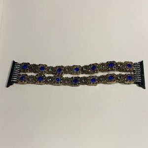 Gold and Blue Apple Watch Band 42/44